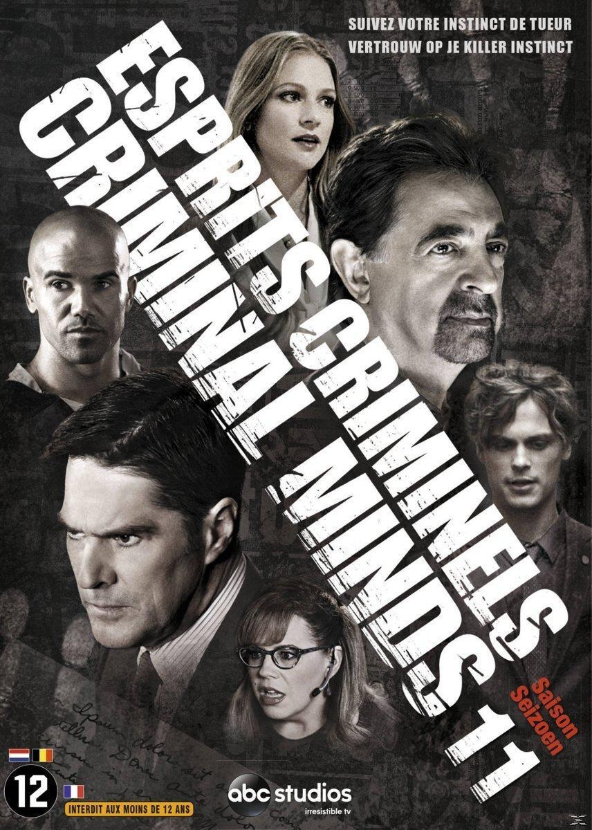 Couverture DVD de 'Esprits Criminels' Saison 11, avec un groupe d'acteurs.