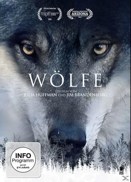 Ein Wolf mit Augen im Zentrum des Bildes, Filmplakat.
