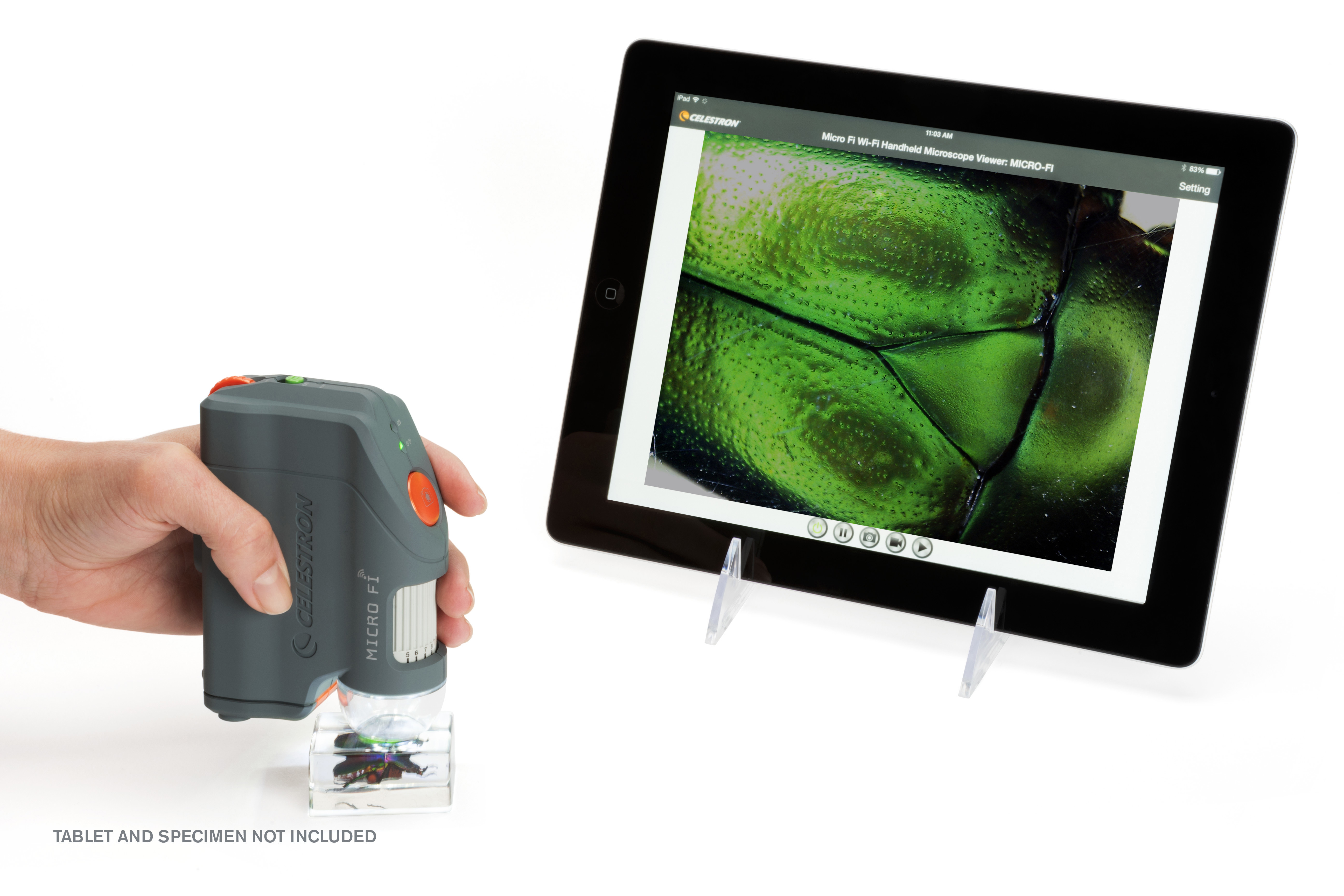 CELESTRON 822533 Micro-Fi Handheld, Mikroskop mit Wifi, Grau