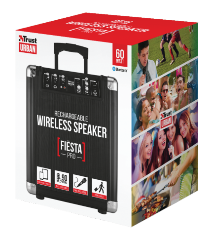 TRUST URBAN Urban 21216 Fiesta Pro Wıreless Speaker-Siyah