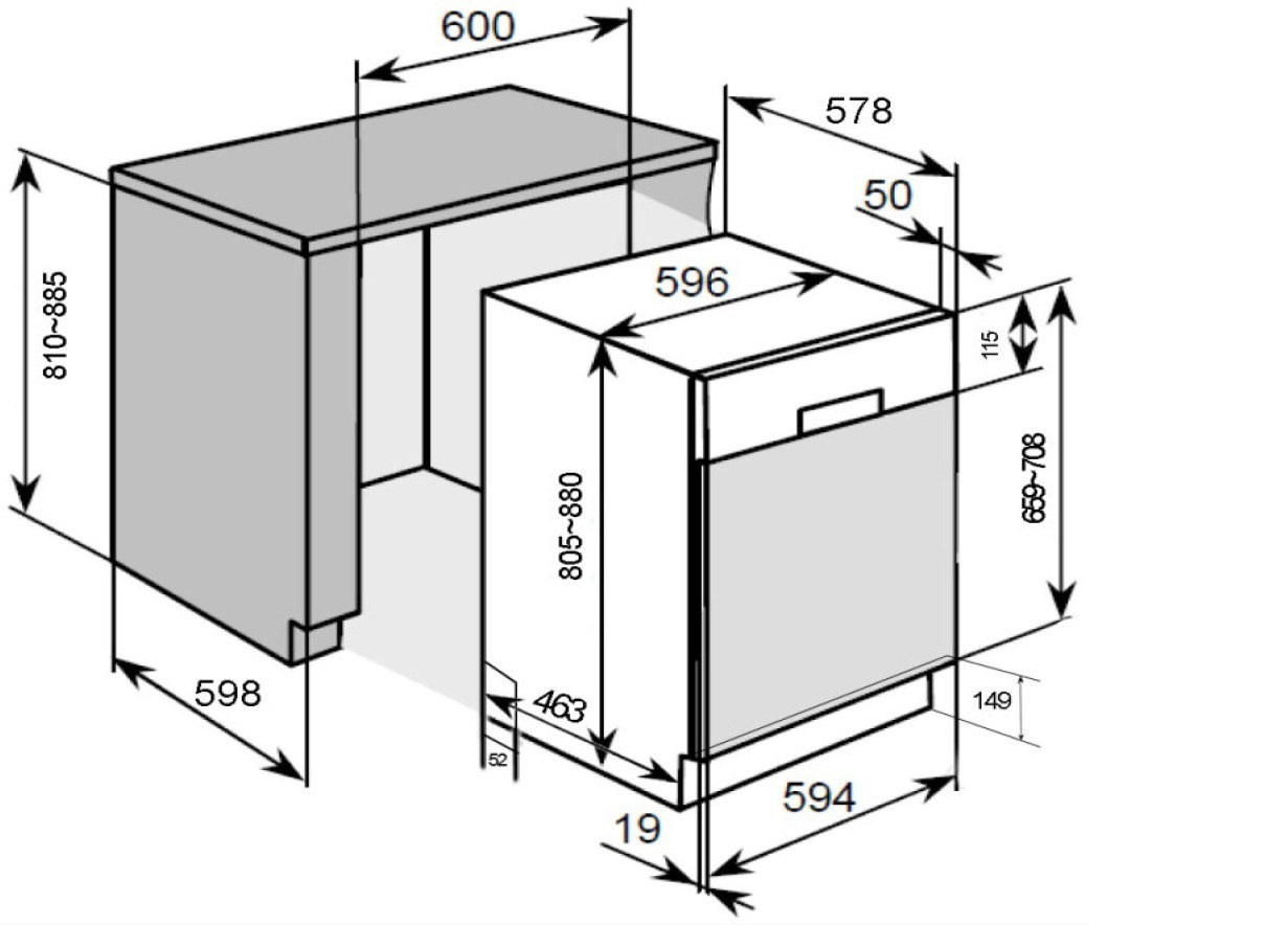 RESPEKTA KB280ESG Küchenblock mit Elektrogeräten