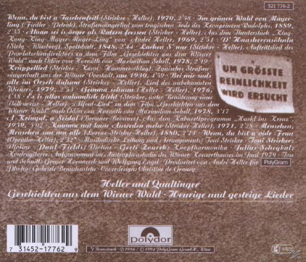 Qualtinger - HEURIGE & GESTRIGE LIEDER  - (CD)