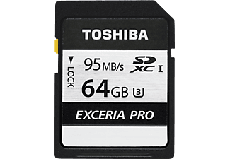 TOSHIBA SDXC EXCERIA PRO 64GB - Speicherkarte  (32 GB, 95, Schwarz)