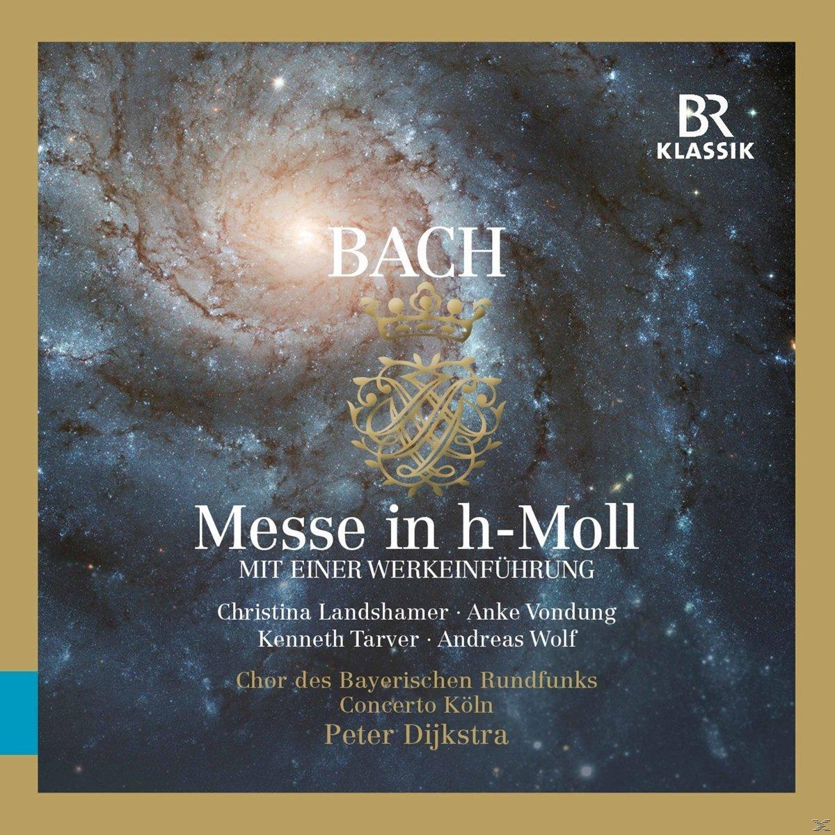 Albumcover mit Text: Bach, Messe in h-Moll. Artwork: Galaxie mit goldenen Akzenten.