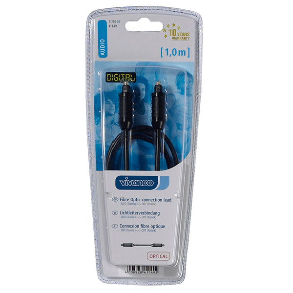 VIVANCO Toslink, Verbindungskabel, 1 m