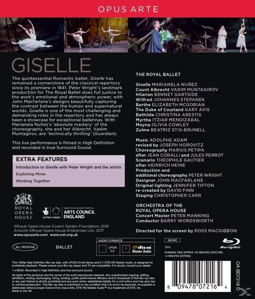 DVD-Rückseite mit Ballerina-Foto und Text. Blau-weißes Farbschema.