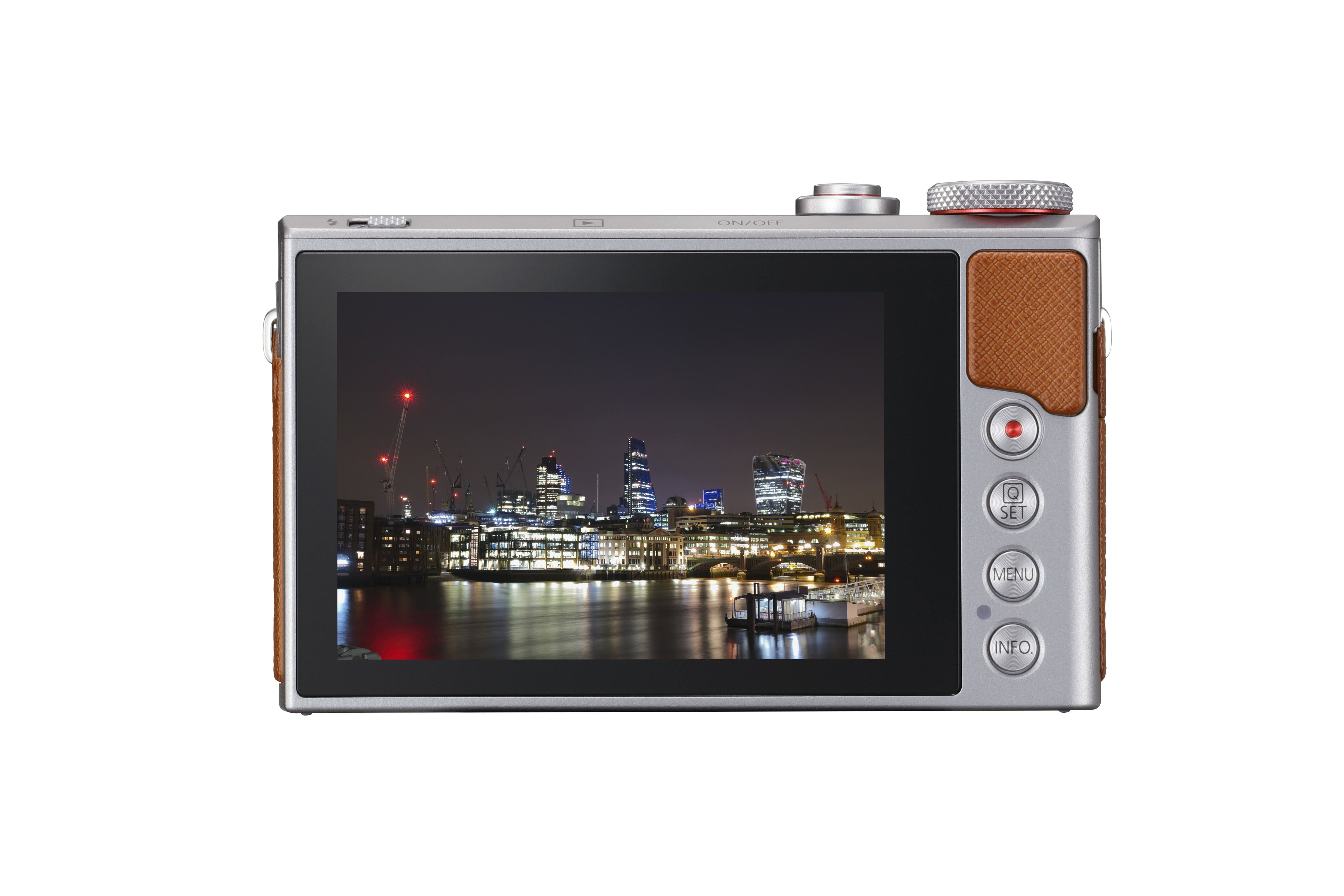 CANON PowerShot G9 X Mark II Digitalkamera Silber/Braun, 3fach opt. Zoom, Touchscreen-LCD (TFT), WLAN
