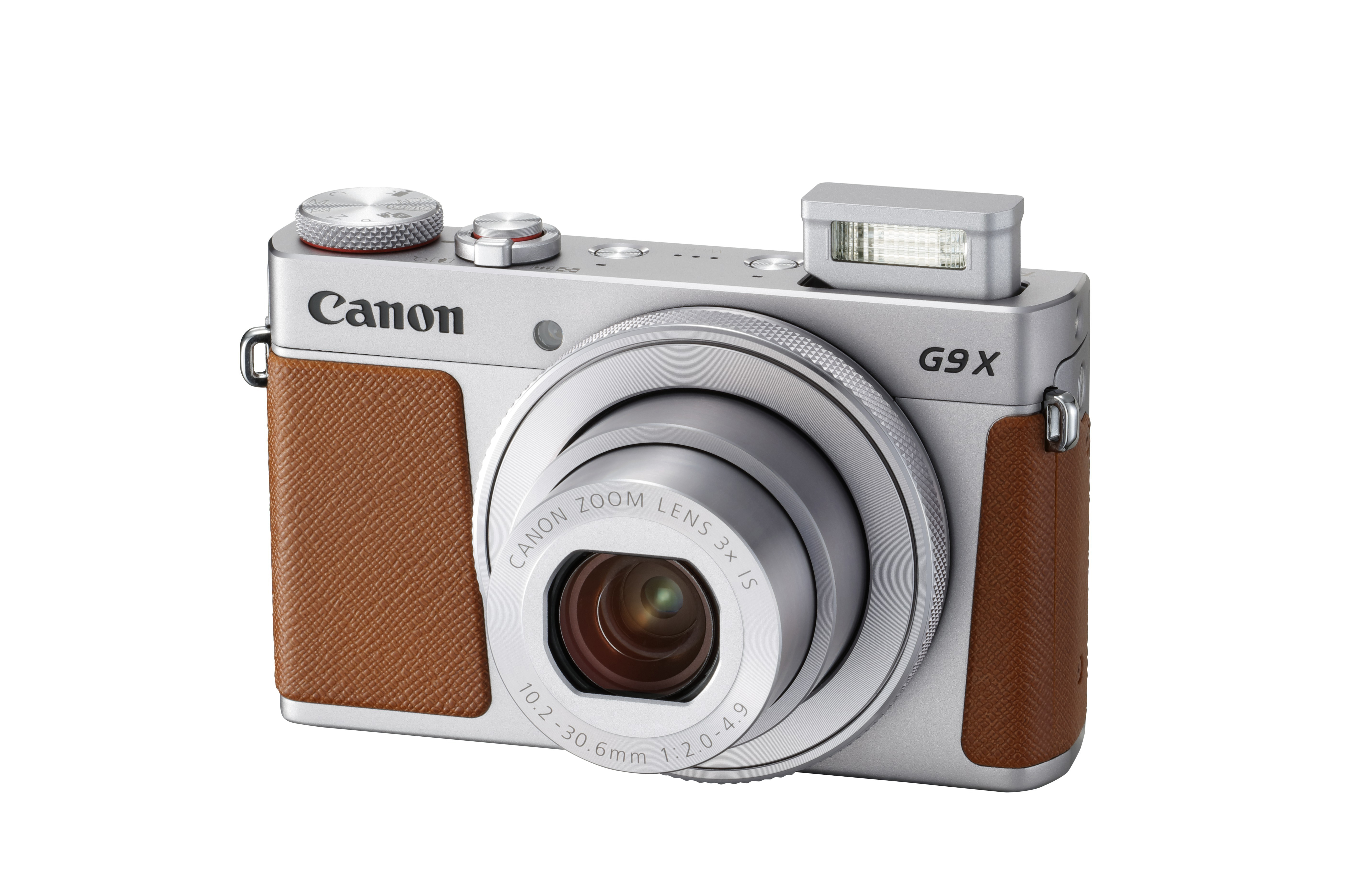 CANON PowerShot G9 X Mark II Digitalkamera Silber/Braun, 3fach opt. Zoom, Touchscreen-LCD (TFT), WLAN