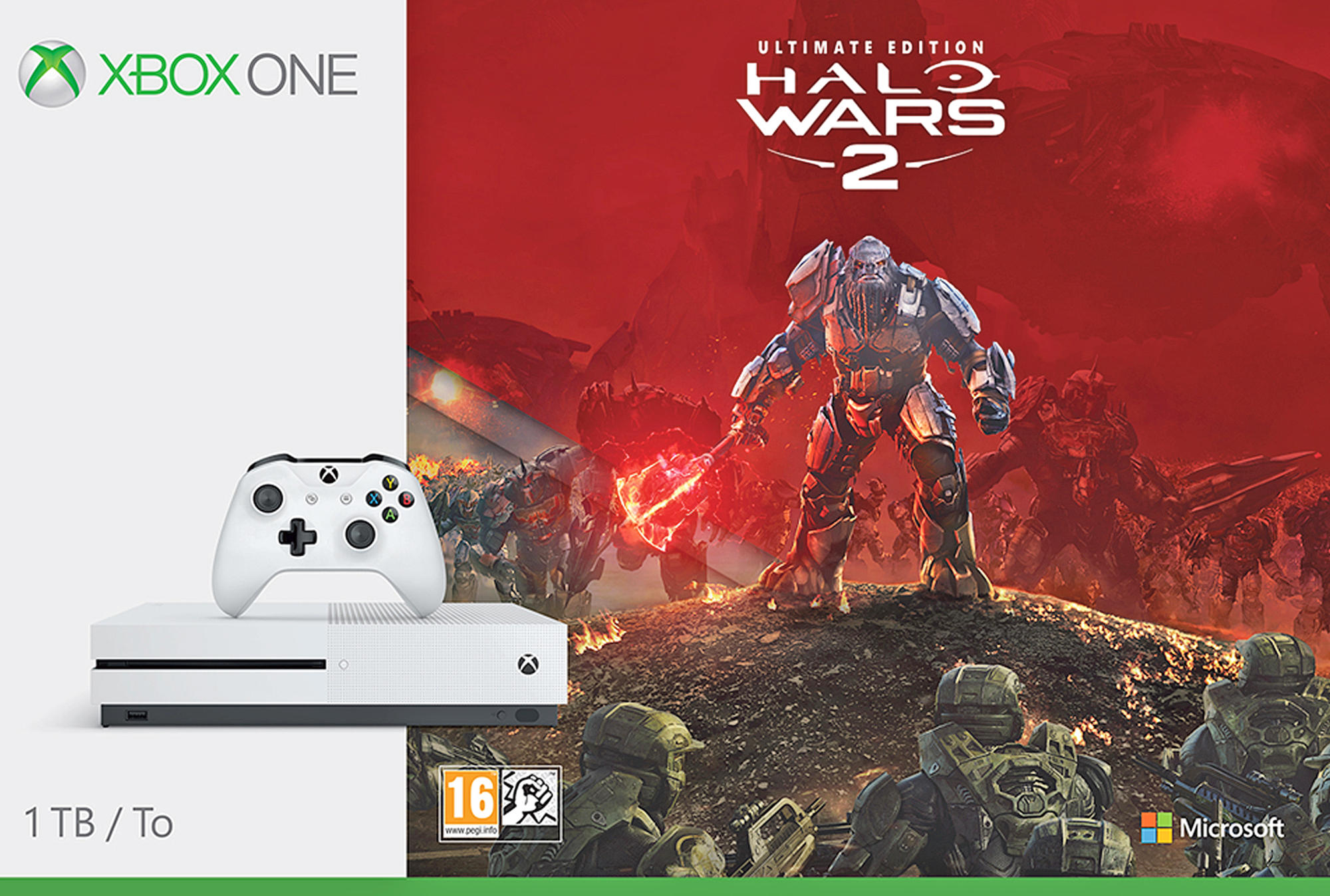 MICROSOFT Xbox One S 1 TB + Halo Wars 2 (234-00136)