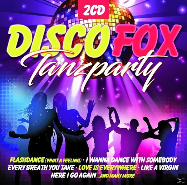 Ein CD-Cover mit Disco-Ball-Bild, Silhouetten und einem lila-gelben Farbschema.