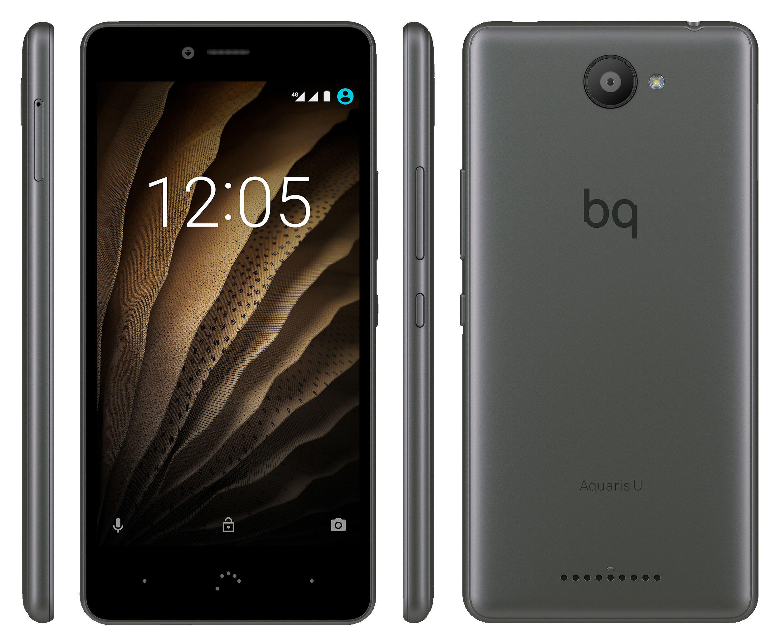 BQ Aquaris U  16 GB Schwarz/Graphit Dual SIM