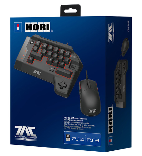 HORI PS4 T.A.C. 4 - Tactical Assault Commander 4, Gaming Maus-Tastatur, Schwarz