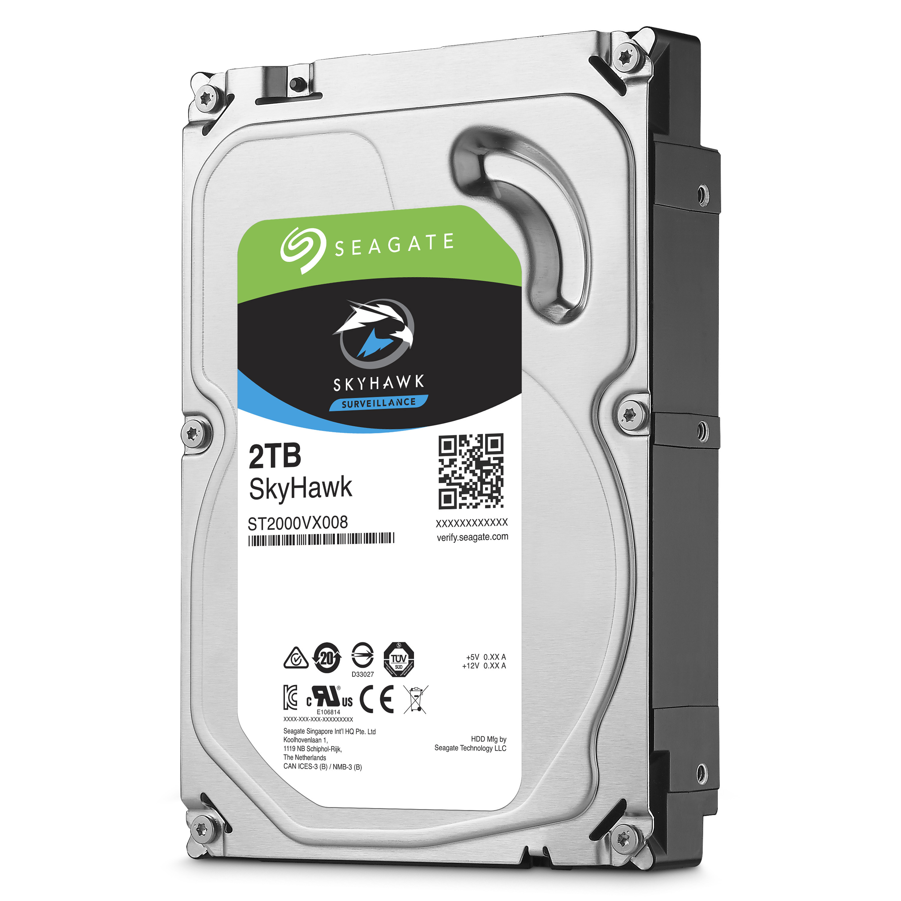 SEAGATE SKYHAWK BULK Festplatte, 2 TB HDD SATA 6 Gbps, 3,5 Zoll, intern