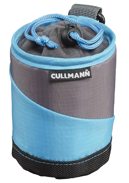 CULLMANN Lens Container összehajtható, párnázott objektív tok S, fekete/ciánkék