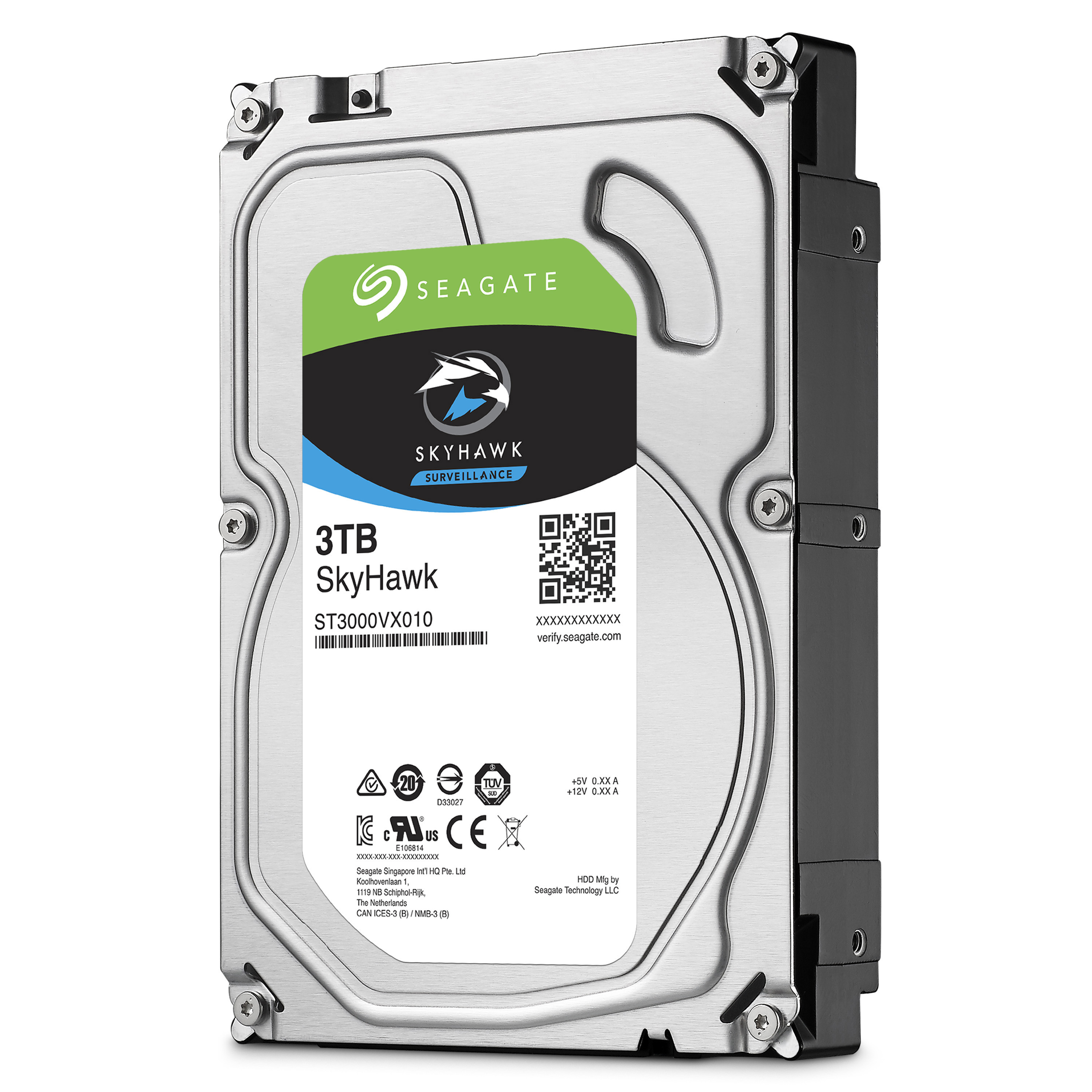 SEAGATE Sky Hawk BULK Festplatte Bulk, 3 TB HDD SATA 6 Gbps, 3,5 Zoll, intern