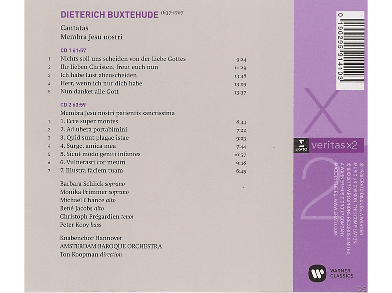 Thumbnail - Michael Chance, Peter Kooy, Knabenchor Hannover, Amsterdam Baroque Orchestra, Schlick Barbara, Christoph Prégardien - Ka...