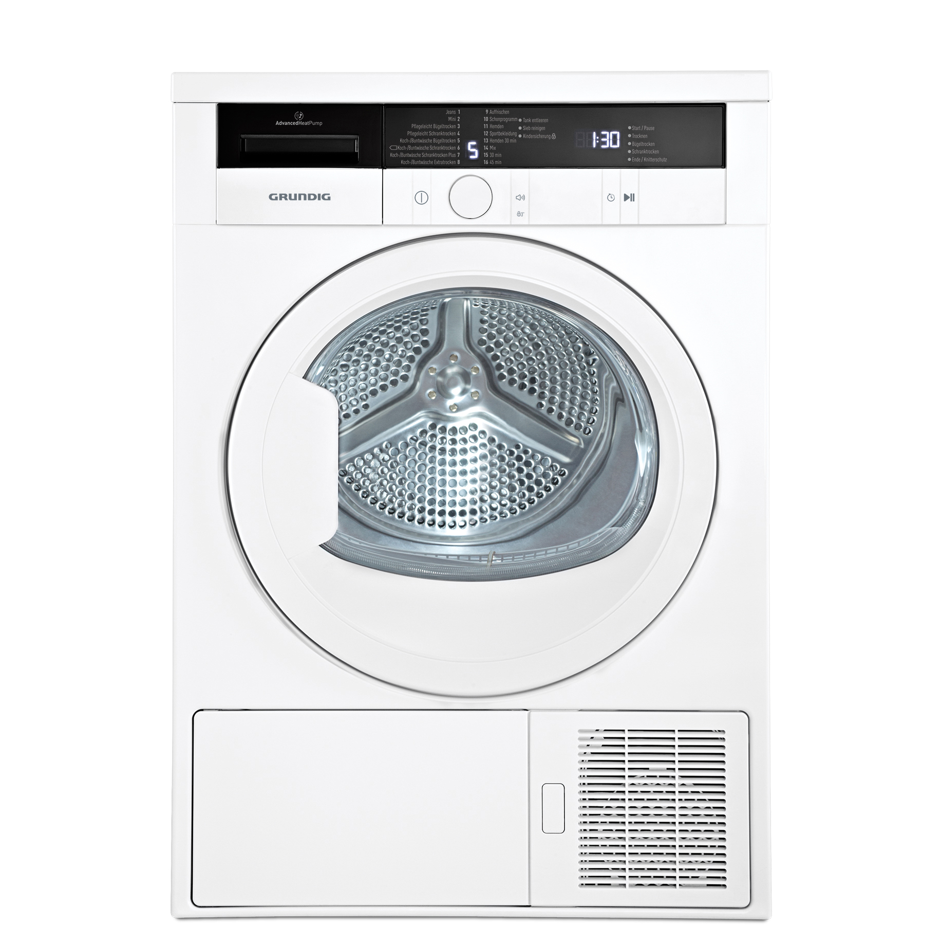 GRUNDIG GTN 28250 MG Wärmepumpentrockner (8 kg, A++, Weiß)