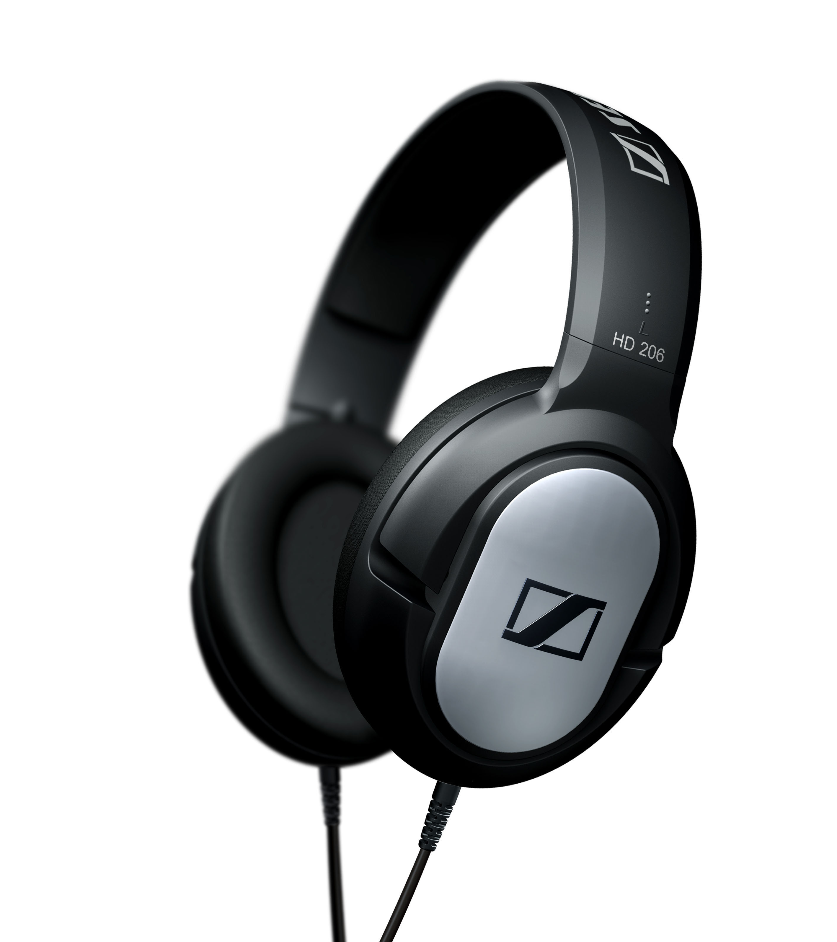 SENNHEISER HD 206, Over-ear Kopfhörer Schwarz/Silber