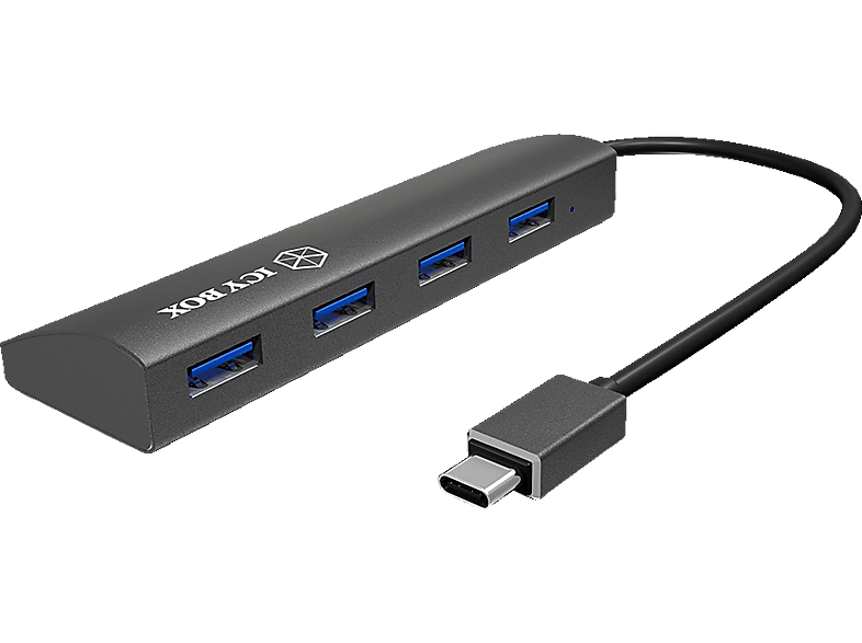 RAIDSONIC IB-AC6405-C, Schwarz USB-Hub