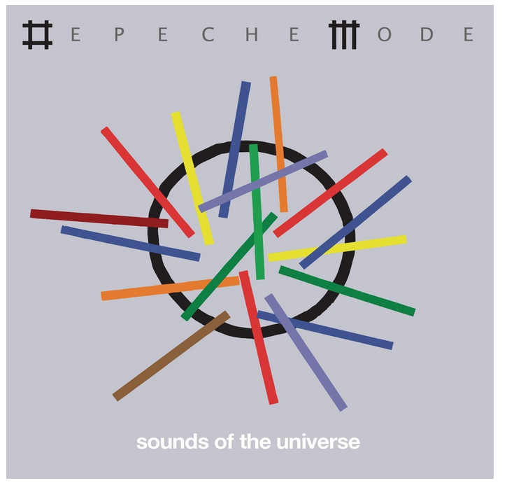 Album borító színes vonalakkal egy fekete kör körül. Alul a szöveg: "sounds of the universe".