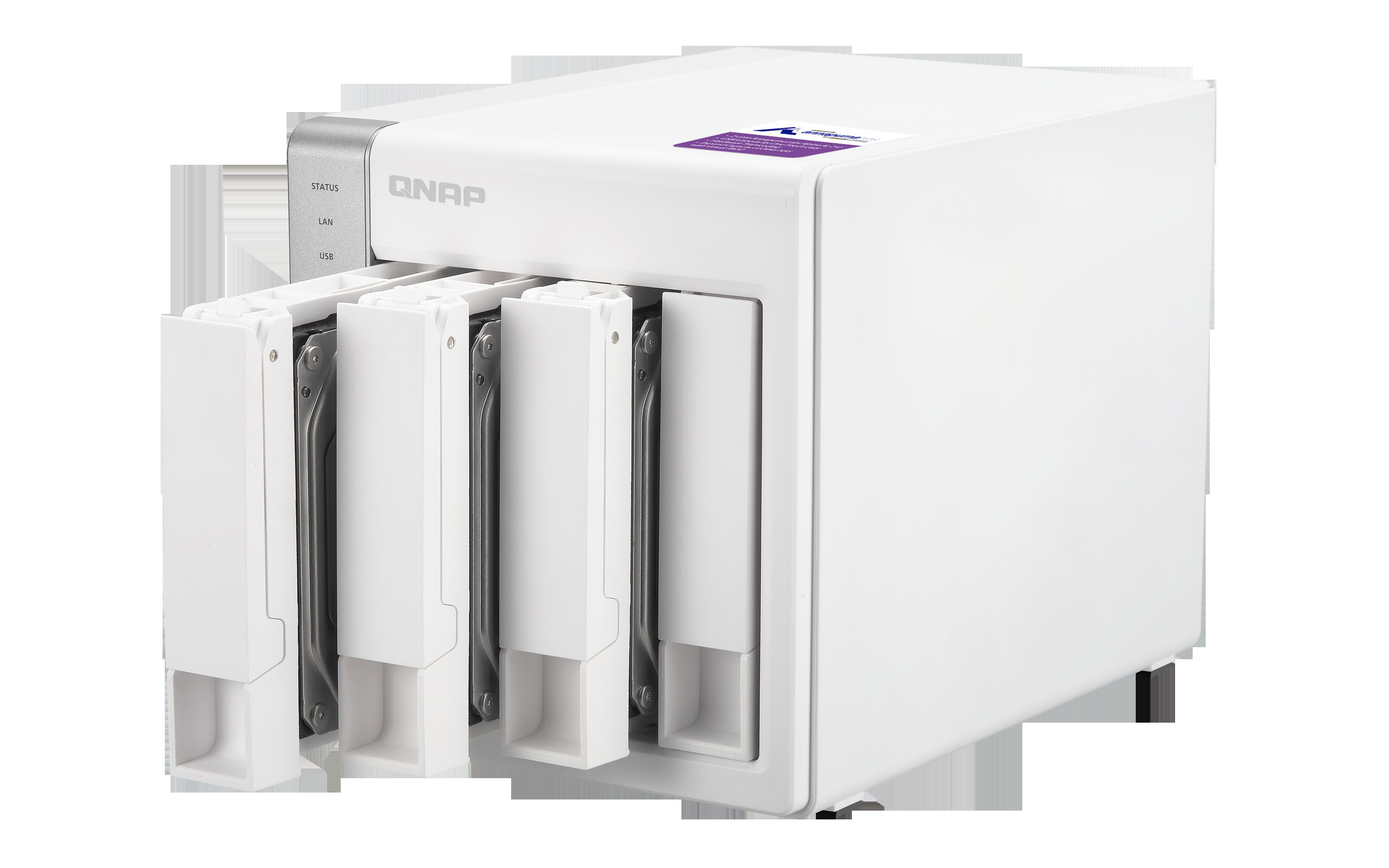 QNAP TS-431P NAS 2,5 Zoll Anzahl Festplattenschächte: 4 Weiß}
