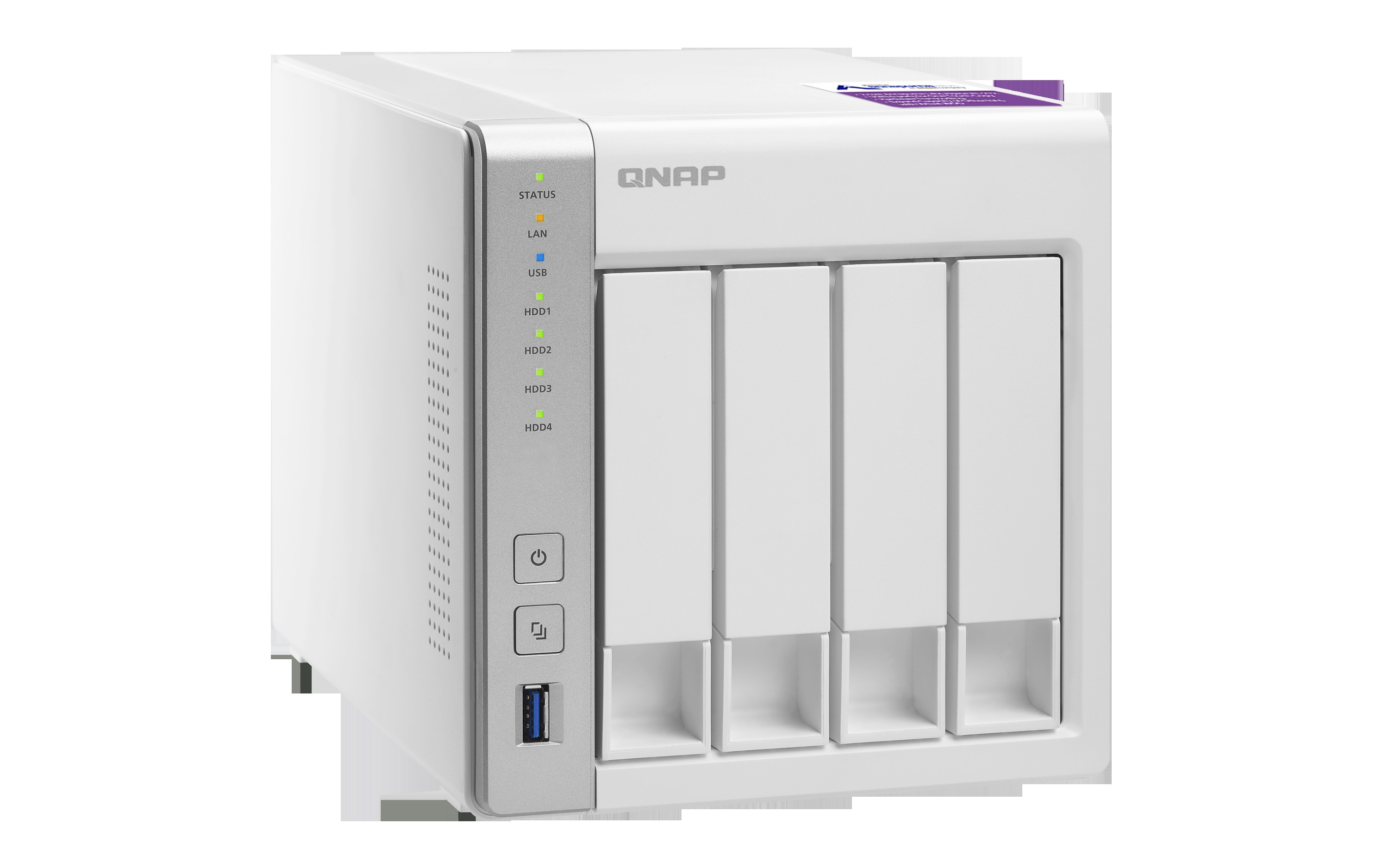 QNAP TS-431P NAS 2,5 Zoll Anzahl Festplattenschächte: 4 Weiß}