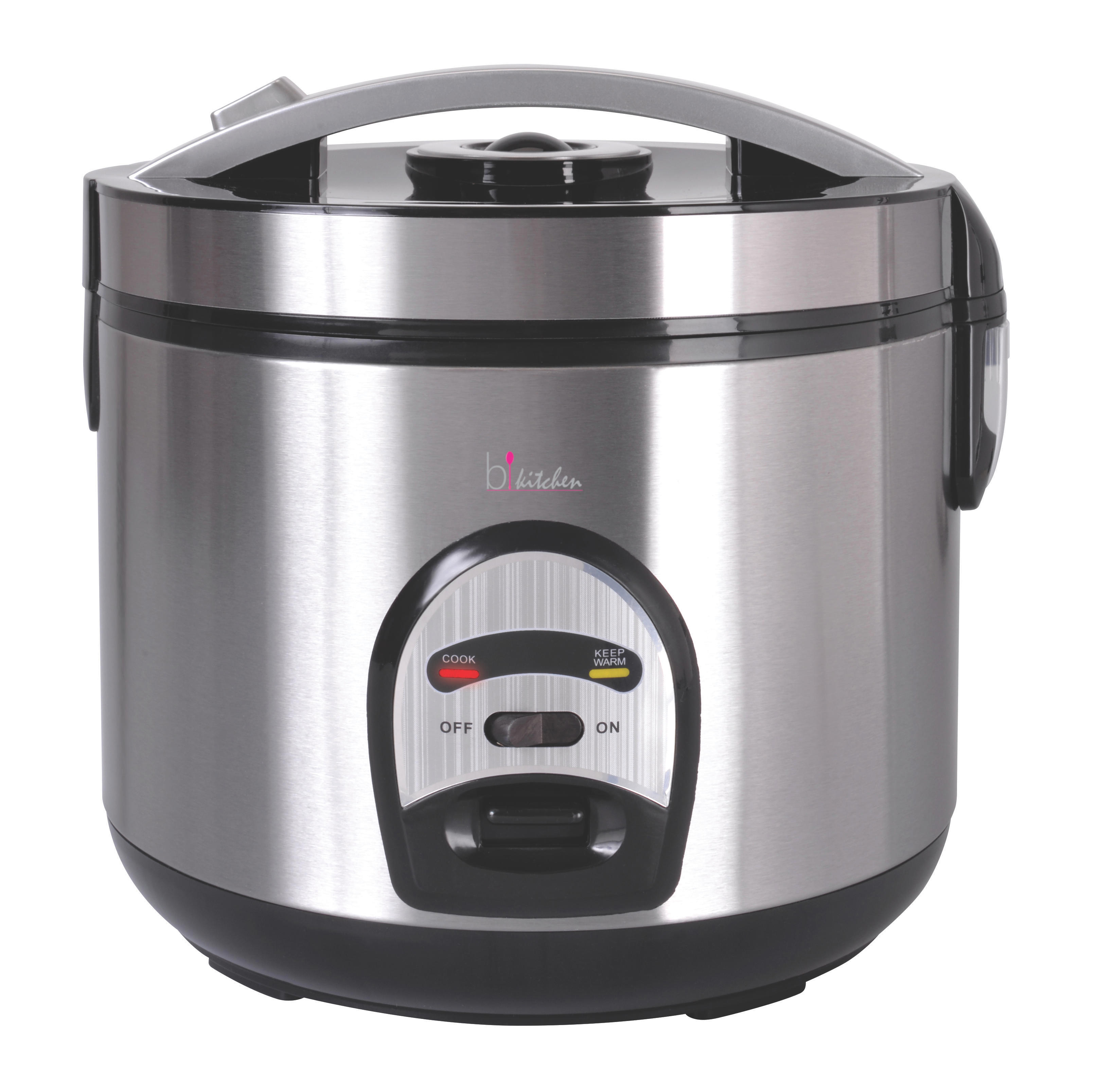BKITCHEN COOK 200 - cuiseur de riz (Acier inoxydable/noir)