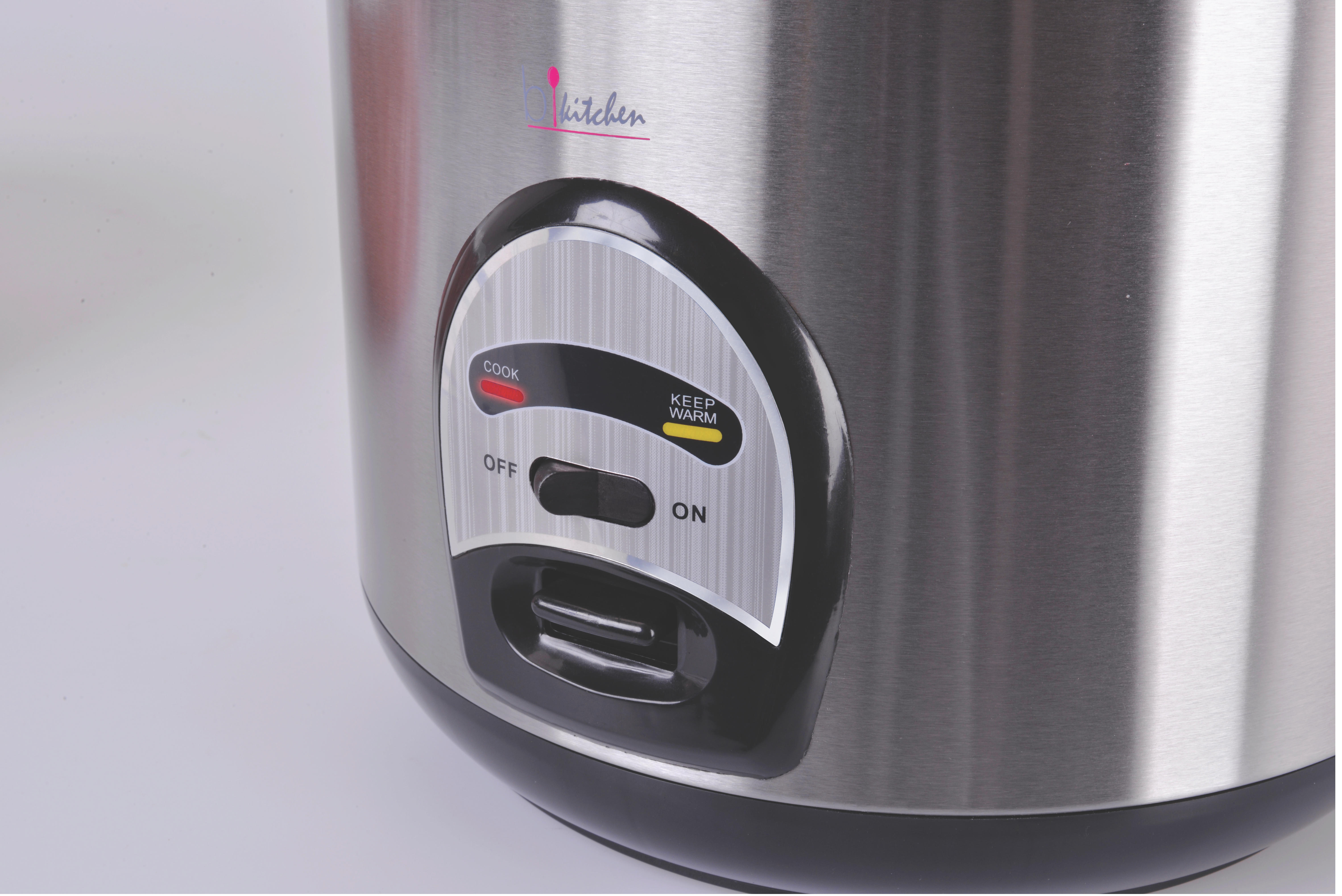 BKITCHEN COOK 200 - cuiseur de riz (Acier inoxydable/noir)