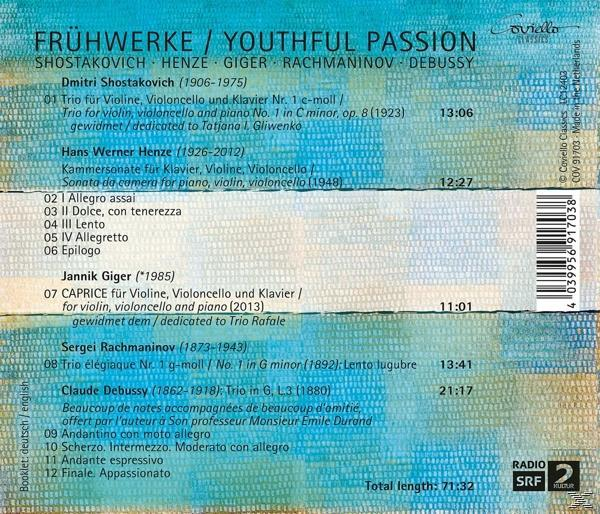 Trio Rafale, VARIOUS - Frühwerke-Youthful Passion  - (CD)