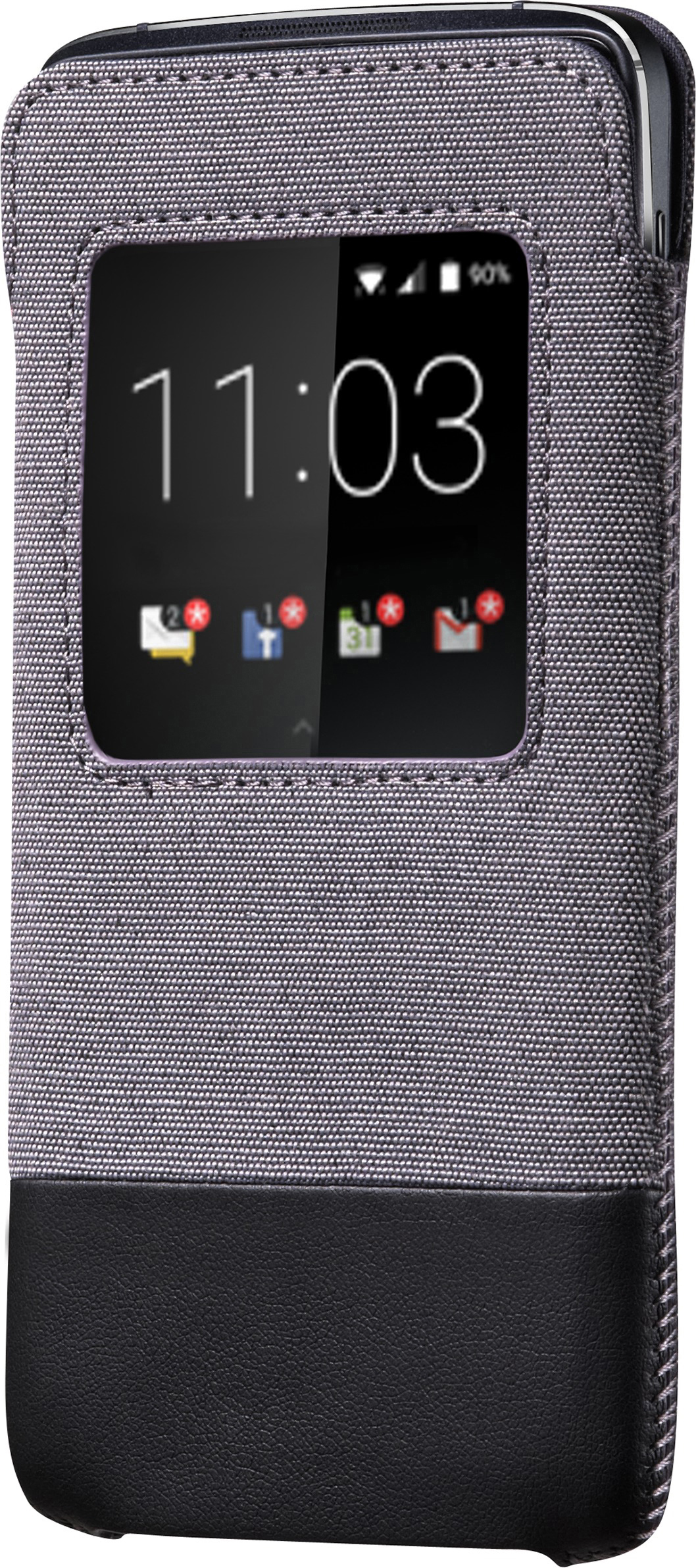 BLACKBERRY Smart Pocket, Sleeves, Blackberry, DTEK 50, Schwarz/Grau