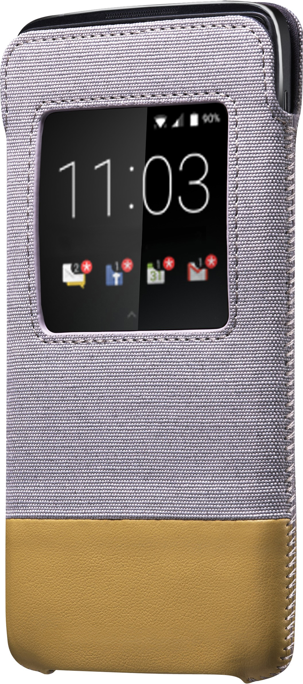 BLACKBERRY Smart Pocket, Sleeves, Blackberry, DTEK 50, Grau/Braun