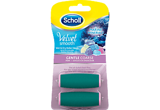 SCHOLL Scholl Velvet Smooth Wet&Dry Rotoli di ricambio - Con minerali marini - Fine - Verde - Rulli di ricarica Rimuovi calli (Verde)