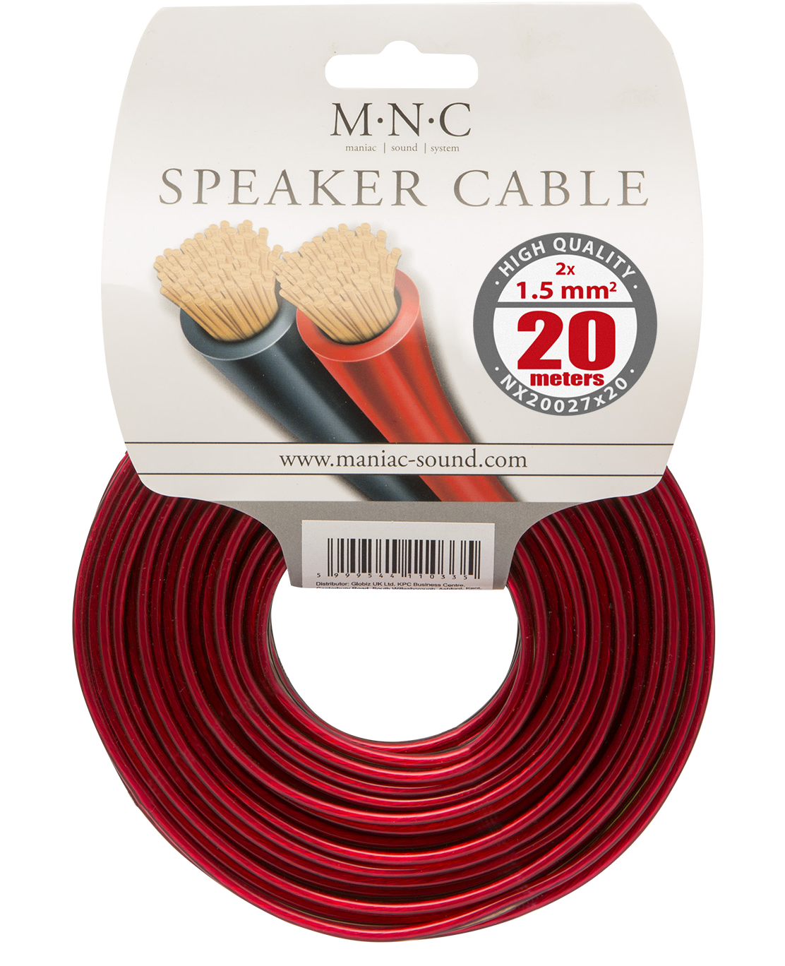 MNC 20027x20 hangszóróvezeték transparent, 2x1.5mm, 20m