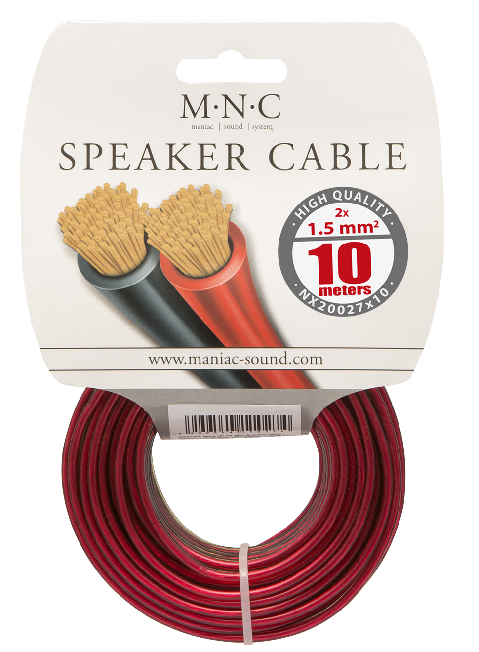 MNC 20027x10 hangszóróvezeték transparent, 2x1.5mm, 10m