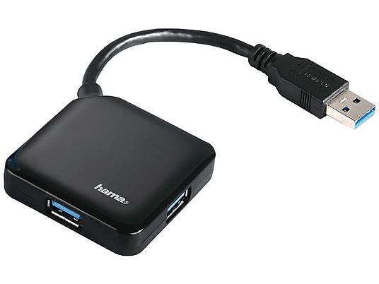 HAMA 4-fach - USB Hub (Schwarz)