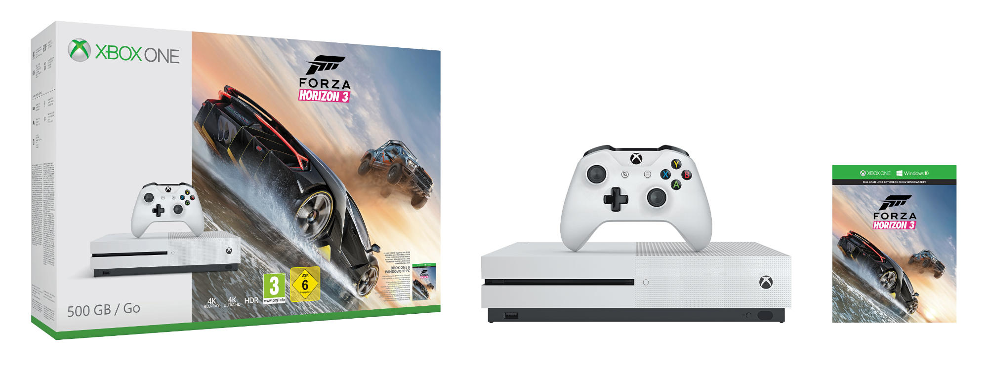Pack Forza Horizon 3 + Xbox One S Disco duro de 500 GB
