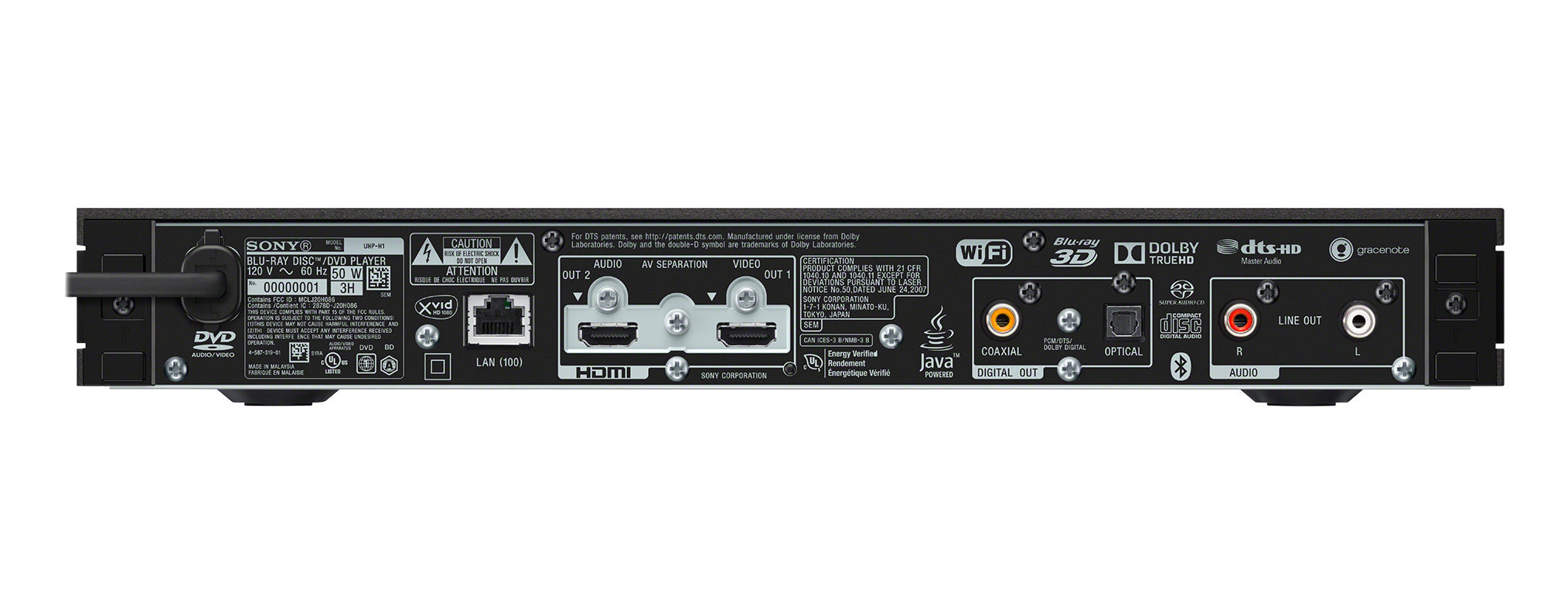SONY UHP-H1 Blu-ray Player Schwarz