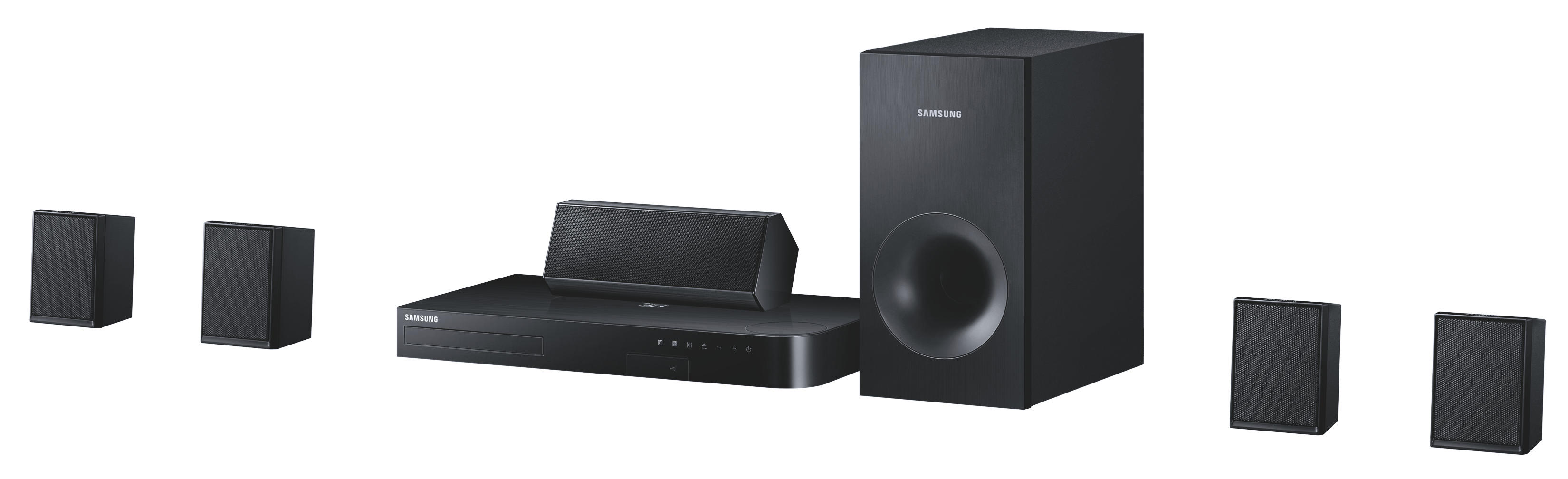 SAMSUNG HT-J4500 5.1 Heimkino-System (5 Satelliten-Lautsprecher, Subwoofer, Bluetooth, Ja, Schwarz)