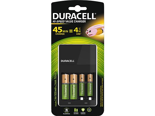 DURACELL CEF14 - caricabatterie (Nero)