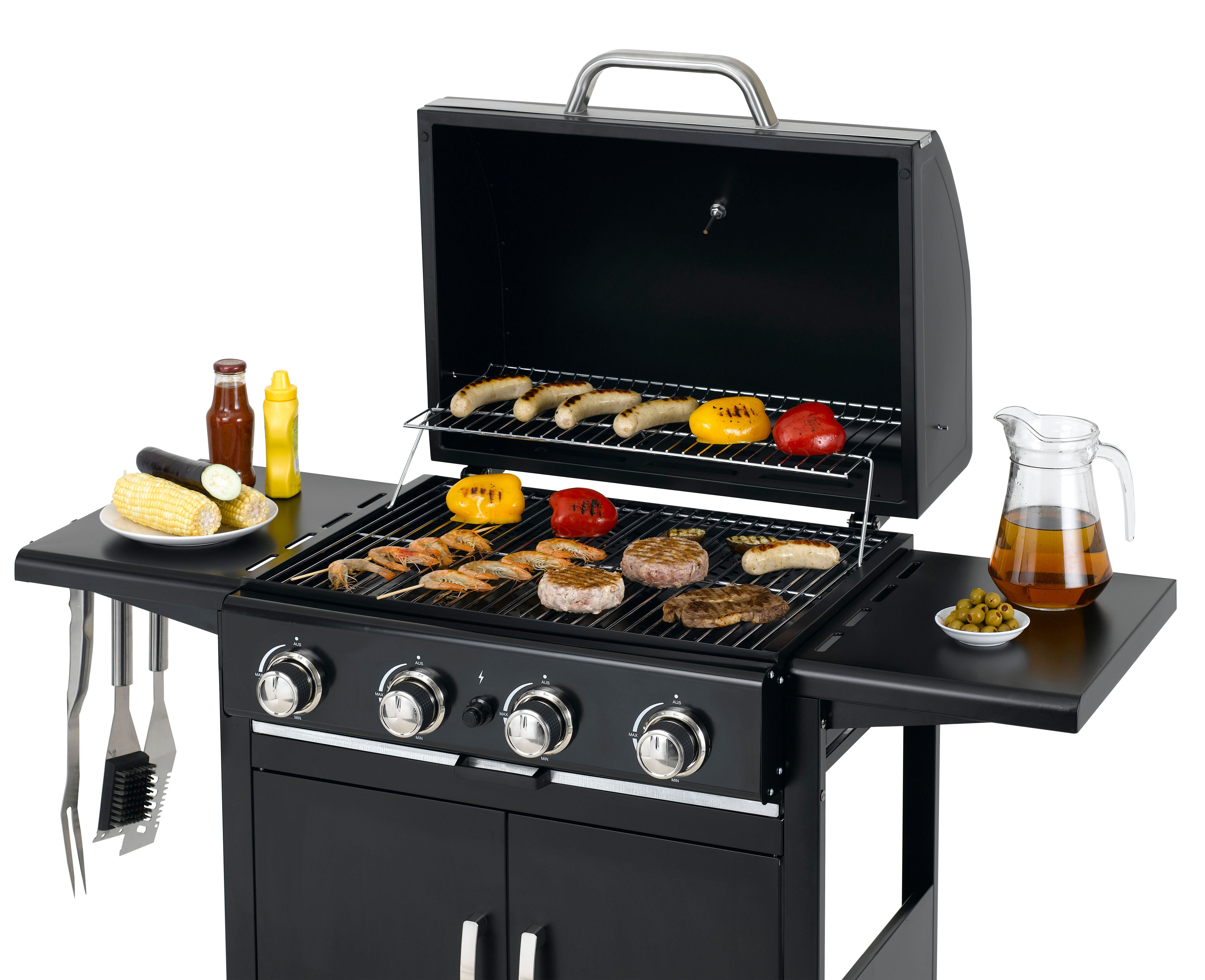 TEPRO 3153 Mayfield Gasgrill, Schwarz (12000 Watt)