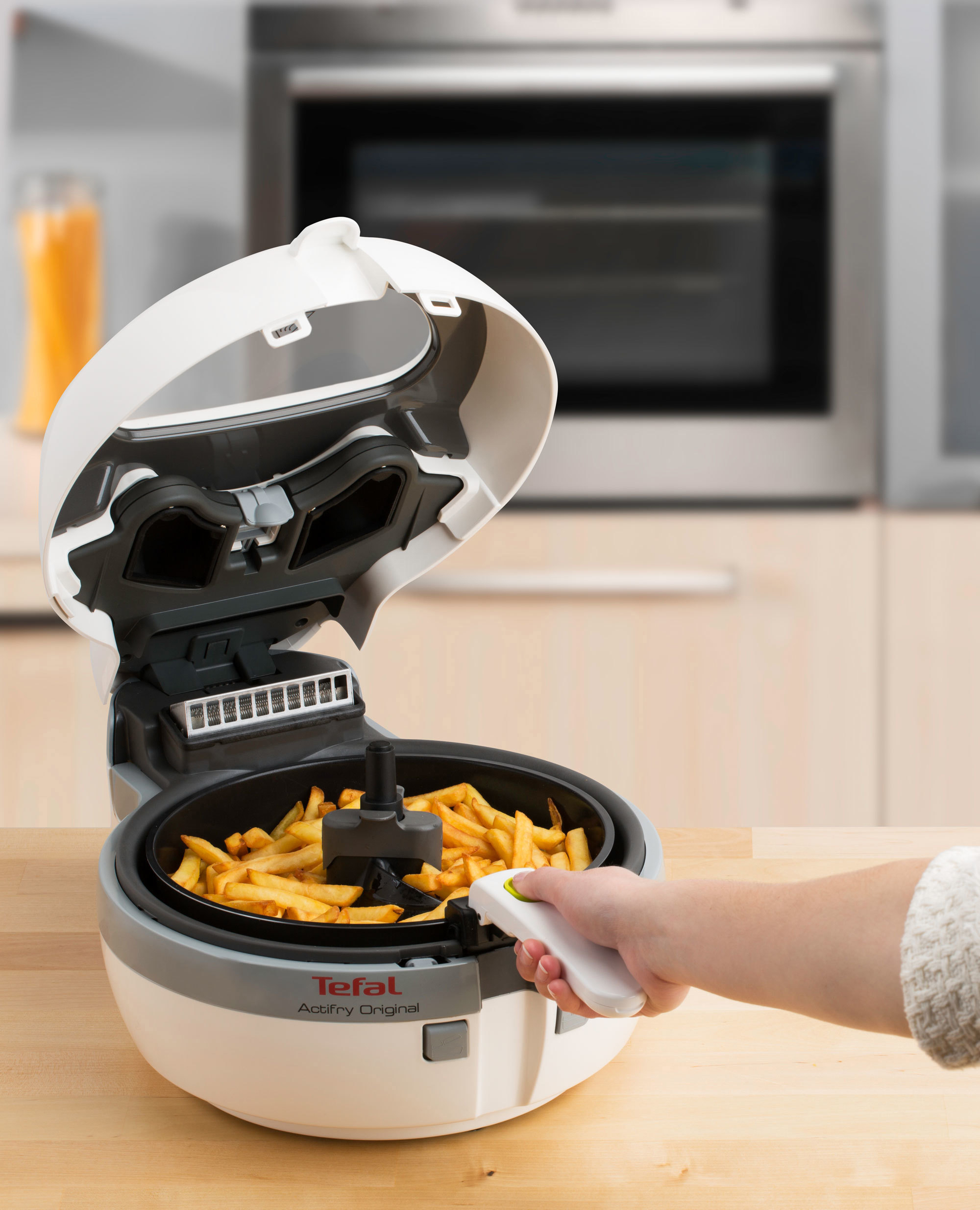 TEFAL FZ 7100 ActiFry Heißluftfritteuse 1400 Watt Weiß/Grau