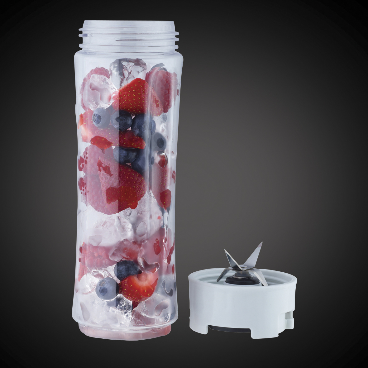 RUSSELL HOBBS 21350-56 Mix&Go Cool Smoothie Maker Weiß/Grün (300 Watt, 2 x 0.6 l)