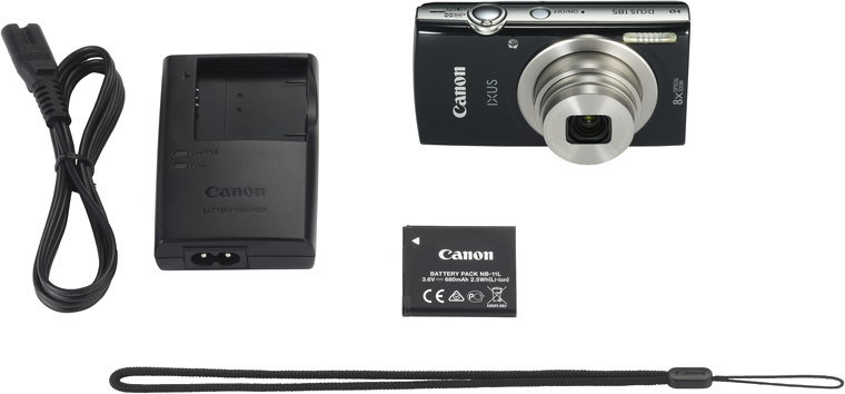 CANON IXUS 185 fényképezőgép, fekete + IXUS tok