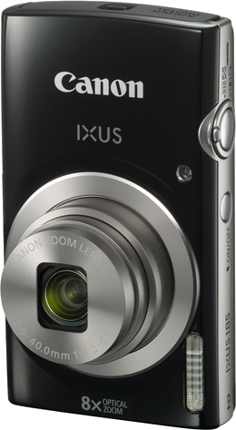 CANON IXUS 185 fényképezőgép, fekete + IXUS tok