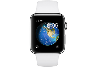 APPLE MNPR2TU/A Watch Serisi 2 42 mm Paslanmaz Çelik Kasa ve Beyaz Spor Kordon