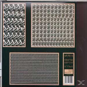 Albumcover mit strukturierten Mustern. Enthält Schwarz, Weiß und einen dunklen Hintergrund. Text ist in kleiner Schrift.