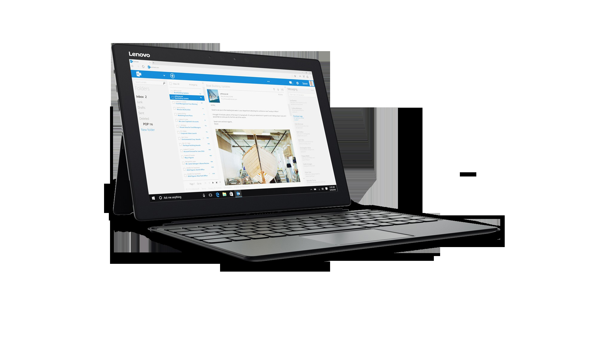 LENOVO Miix 720 - 12 Zoll - Intel® Core™ i7 i7-7500U - 8 GB - 256 GB - Intel® HD 620 - Windows 10