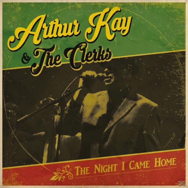Albumcover für Arthur Kay & The Clerks mit dem Titel "The Night I Came Home", Vintage-Design.