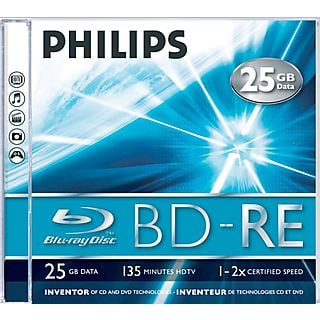 PHILIPS 5 Pack BD-RE 25GB 2 x (BE22S2J01F)