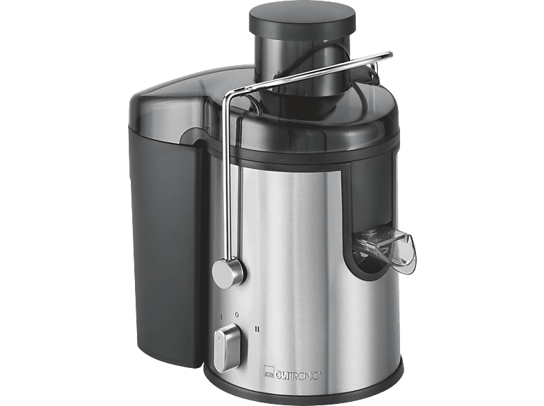 Clatronic AE 3666 Entsafter 400 Watt, Schwarz/Inox